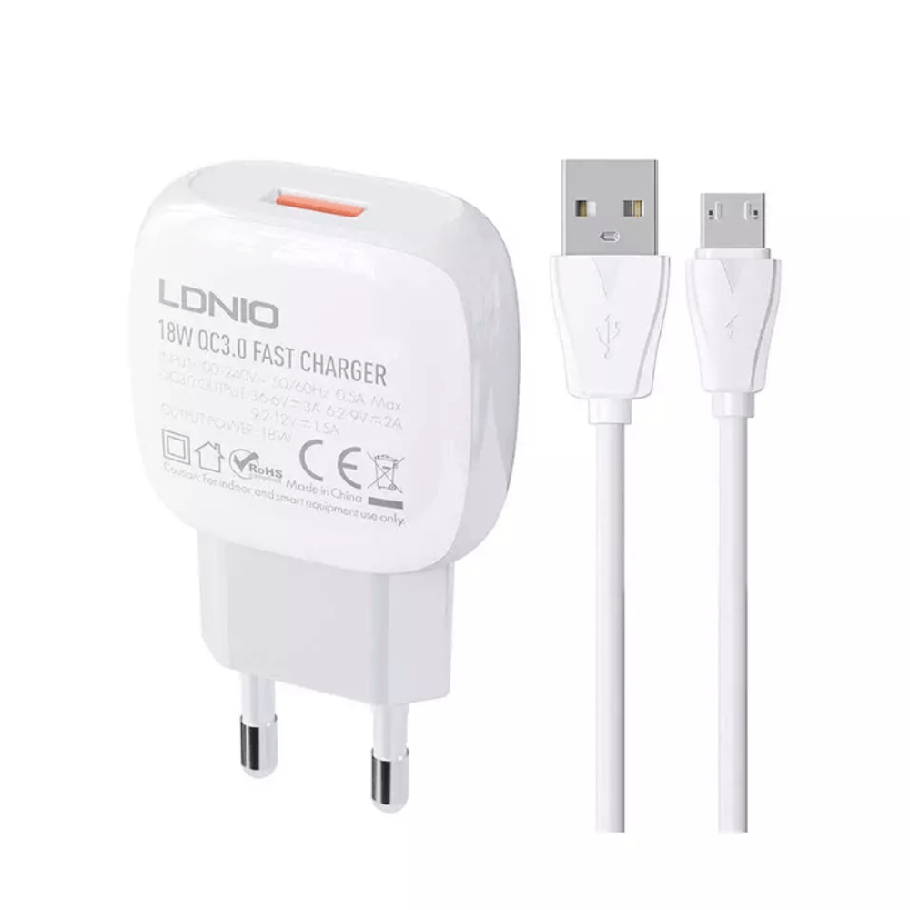 Carregador completo qc3.0 usb micro